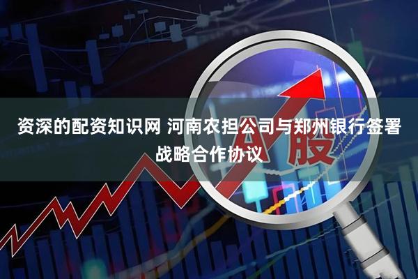 资深的配资知识网 河南农担公司与郑州银行签署战略合作协议