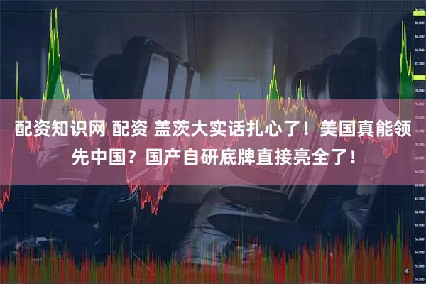 配资知识网 配资 盖茨大实话扎心了!美国真能领先中国?国产自研底牌直接亮全了!