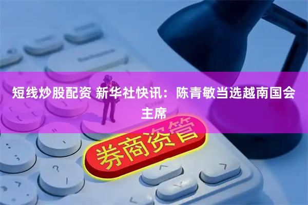 短线炒股配资 新华社快讯：陈青敏当选越南国会主席